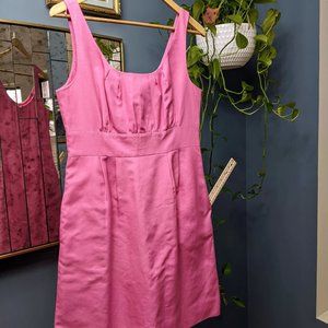 J Crew Pink 100% Cotton Dress with Pockets